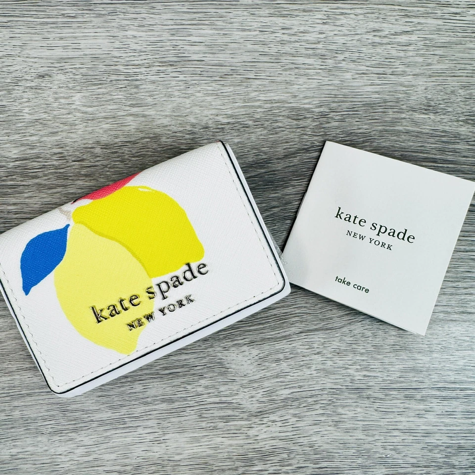 Cartera Kate Spade New York Ralladura de Limón Micro Triple Tamaño Completo Nueva Certificado de Autenticidad Foto 3 de 4