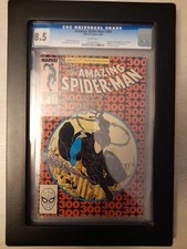 AMAZING SPIDERMAN # 300  CGC 8.5  KEY 1ST FULL VENOM TODD MCFARLANE 1988 FRAMED