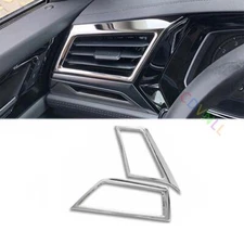 Automotive L&R AC Air Outlet Vent Cover Trim For VW Jetta Mk7 19-22 Chrome Steel
