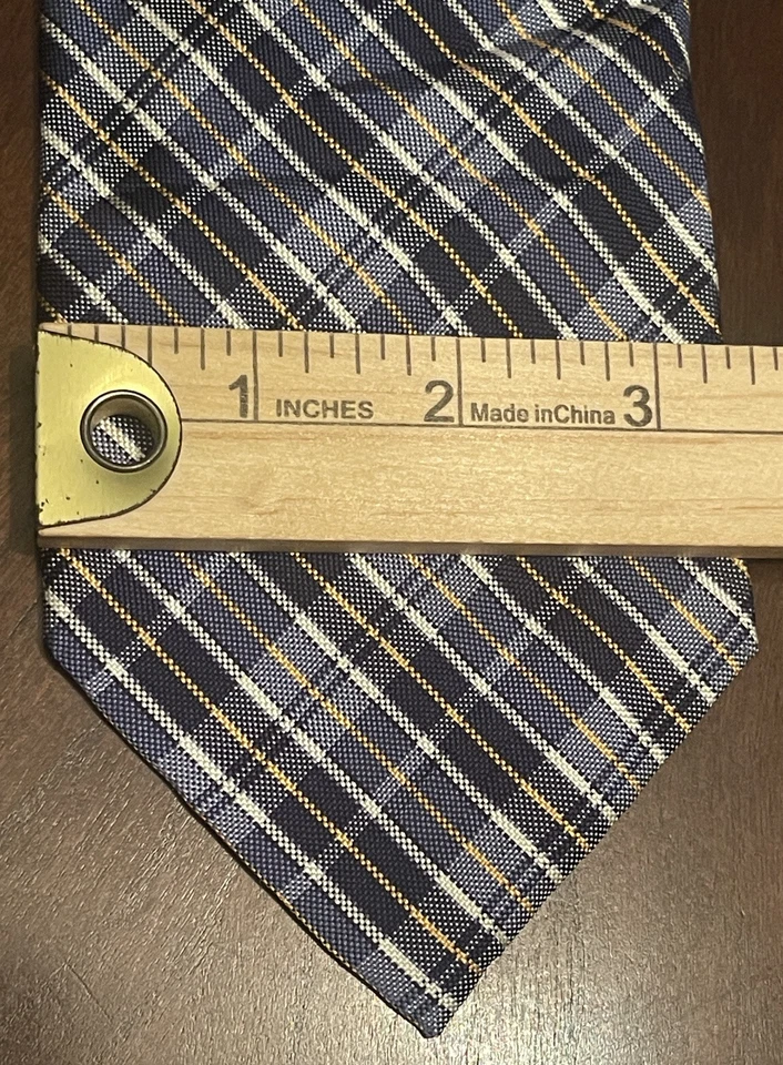 Altea Blue Gold 100% Silk Men’s Neck Tie Made In Italy - Image 4 of 4