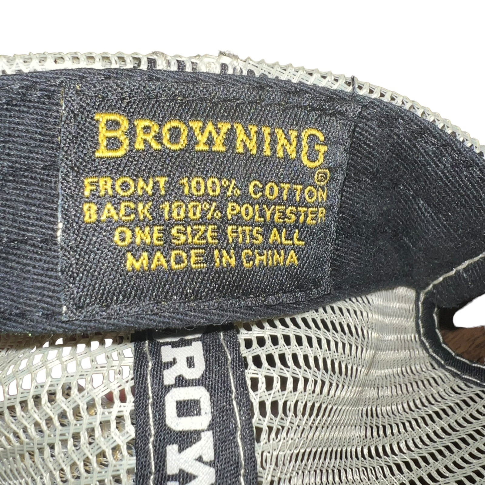 Browning Hat Snapback Trucker Adjustable Gray/Bla… - image 10