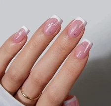 BTArtbox Press On Nails  square-  Starlit Sparkle Press-On Nails – Square Shape,