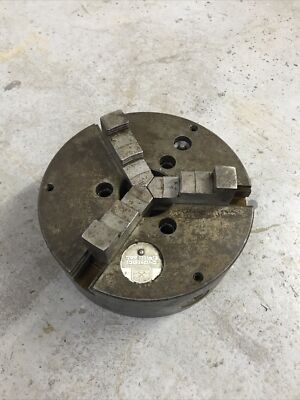 HORTON 8'' THREE-JAW LATHE CHUCK w/ PLAIN BACK MOUNT metal USA southbend