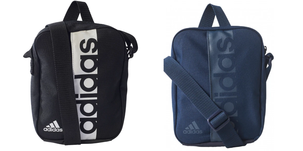 adidas Mens Linear Organiser Shoulder Small Messenger Bag Black/Blue | eBay