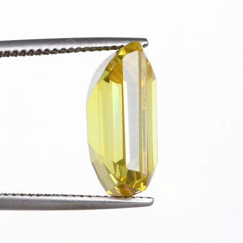 14. Carat Brazil Yellow Citrine Emerald Cut Ring Making Loose Gemstone - Picture 4 of 4