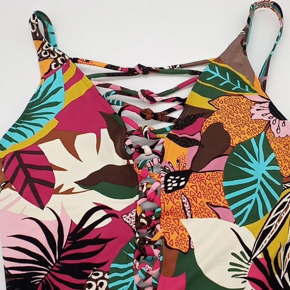 Traje de baño BLEU Rod Beattie para mujer 6 Run Wild‎ con cordones sumergirse una pieza nuevo sin etiquetas Foto 3 de 4