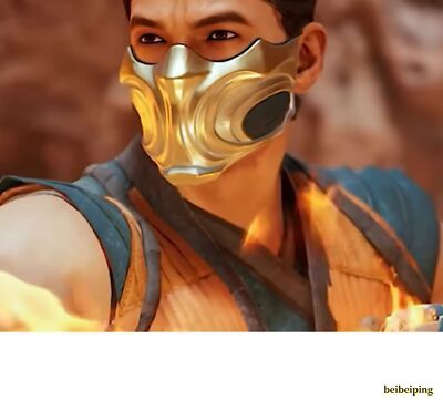 Mortal Kombat Sub-Zero Scorpion Half Face Mask Cosplay Game Prop FRP Adult Mask