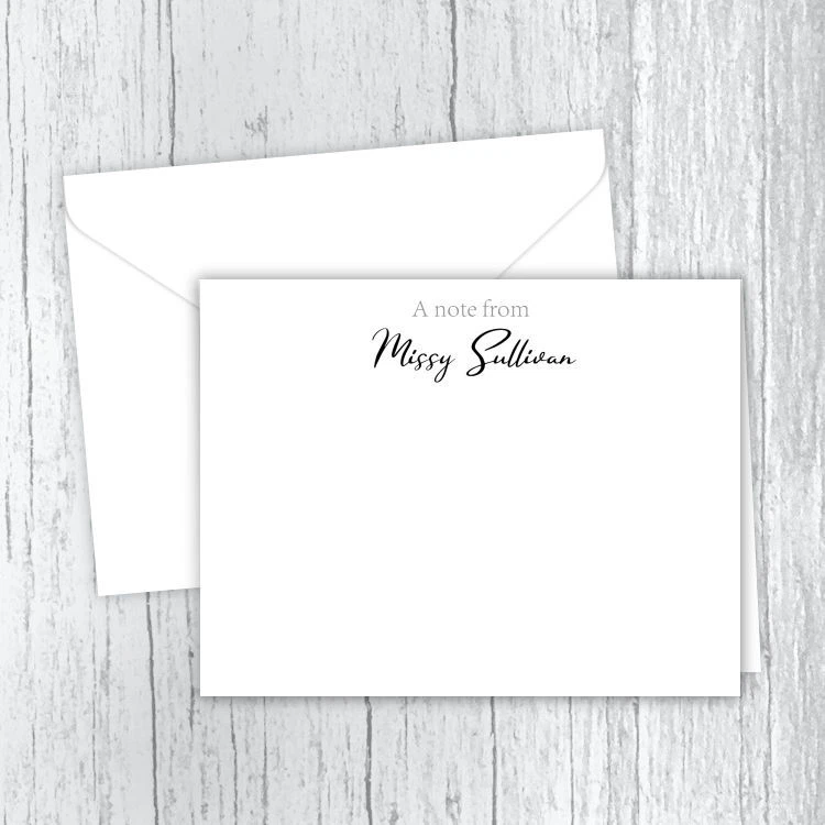 Personalized Stationary Note Cards and Envelopes for Women