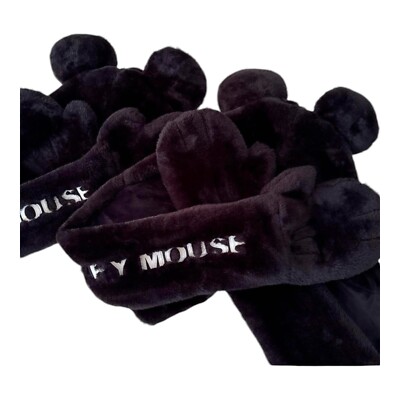 2set Disney Mickey Mouse Fluffy Cap Long Scarf Tokyo Disneyland