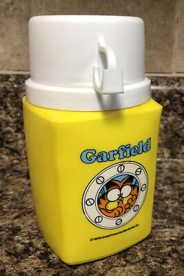 Vintage Thermos Brand 1978 Garfield Yellow Thermos Ounce Size