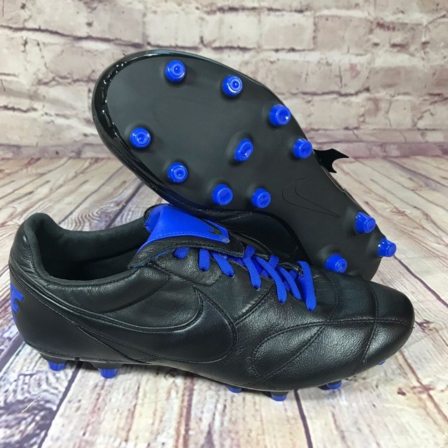 Nike Premier II FG Black/Racer Blue Kangaroo Leather Soccer Cleats