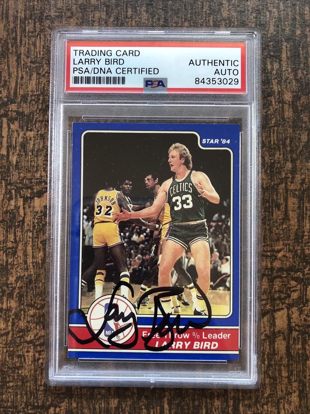 1984 Larry Bird Star Card Signed PSA/DNA ENCAPSULATED Boston Celtics