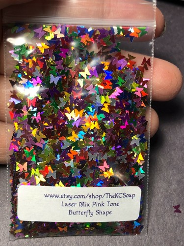 Solvent Resistant 3MM butterfly Shape Holographic You Choose Color Nail Art USA - Picture 23 of 36