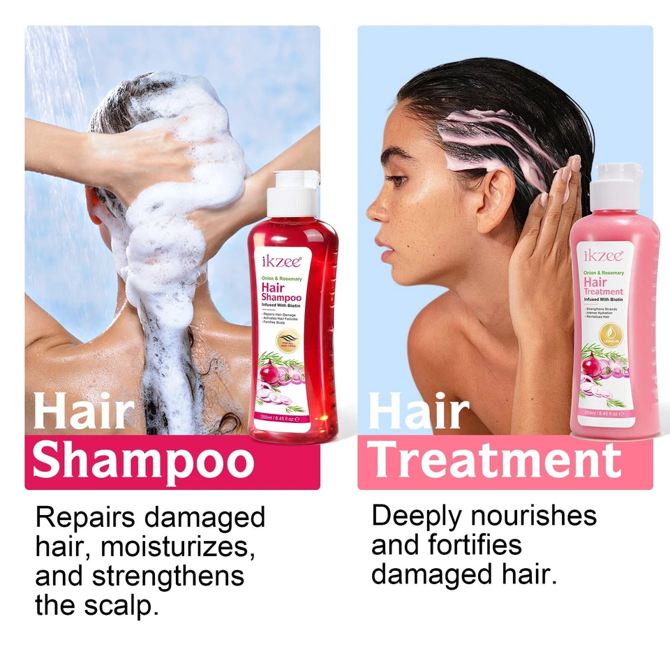 Set de champú y tratamiento de biotina y romero de cebolla para más espeso ~ Foto 3 de 4