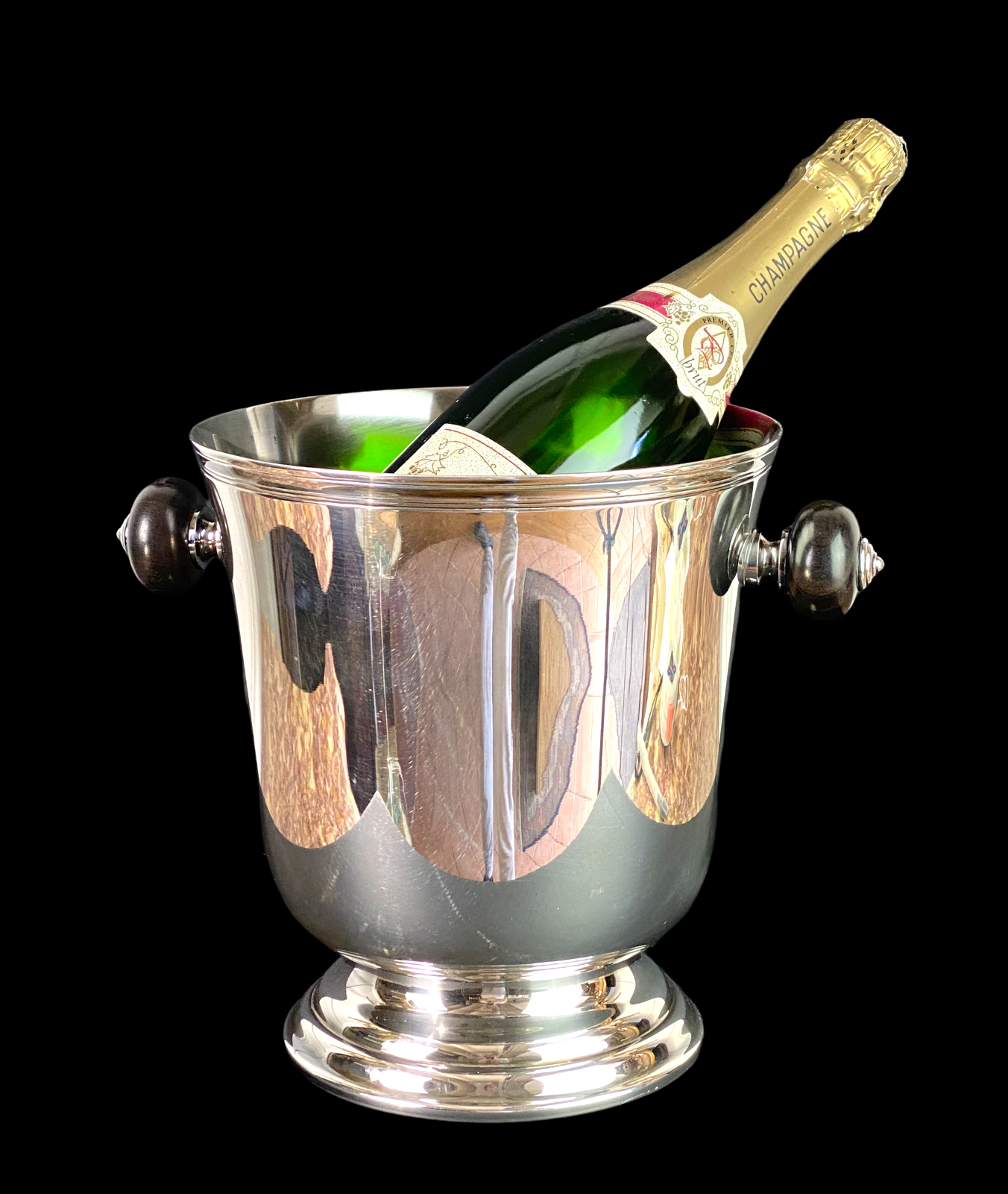 Seau a Champagne Art Décor Style Métal Argenté France seau Glace Vin cadeau table formelle Décor Bar Ancien - France