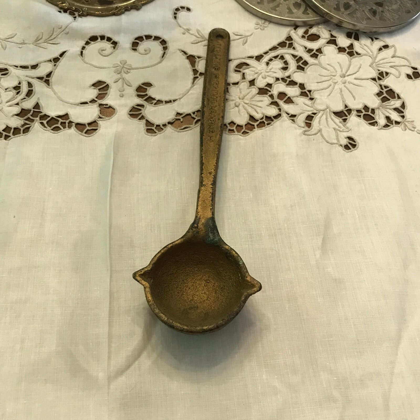 Vintage Lake City Malleable Cleveland Ohio Cast Iron Lead Casting Ladle