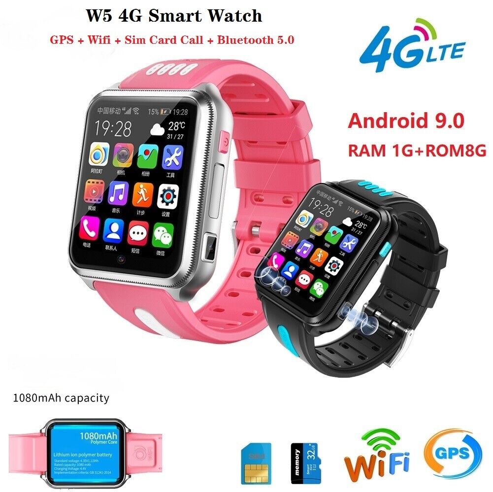 Smartwatch Suporte Google Play, Relógio Inteligente 4G, Aplicativo