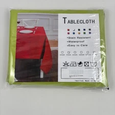 Obstal Table Cloth Green 70" Round Stain Resistant Waterproof