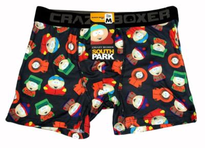 CRAZY BOXER SOUTH PARK Cartoon Characters Black Boxer Briefs Mens
