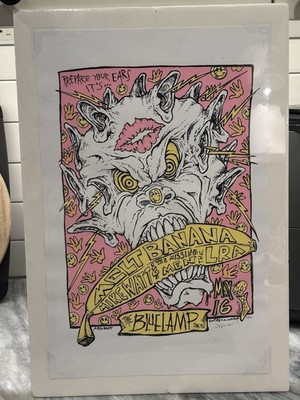 Limited edition concert poster Melt-Banana/Mike Watt, Artwork by Paul Imagine