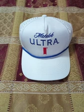 Michelob Ultra Logo White Colorway Rope Golf Club Hat White