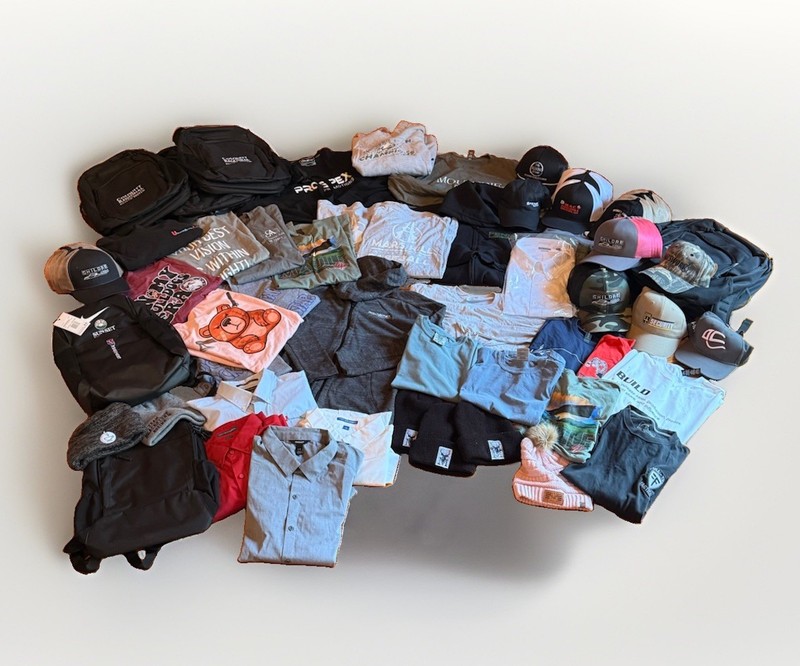 Huge Bulk Reseller Lot Of 70 Hats, Hoodies, T-shirts, Oxfords, Backpacks ALL NEW