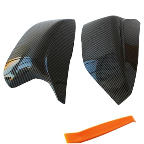 Mirror Covers Fit for 2014-2022 Infiniti Q50 2016-2022 Q60 Carbon Fiber Black - Picture 2 of 9