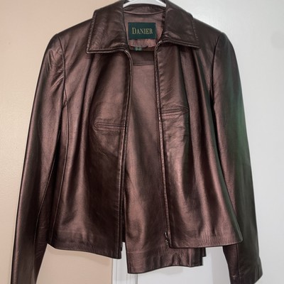 Danier Vintage Leather Jacket Size 6-8 And Pants Size  6 . Full Set