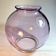Vintage Solarized Manganese Glass Lantern Globe 8" Ball Amethyst/Sun Purple