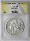 1879-O Morgan Dollar $1 AU 50 Details Cleaned ANACS