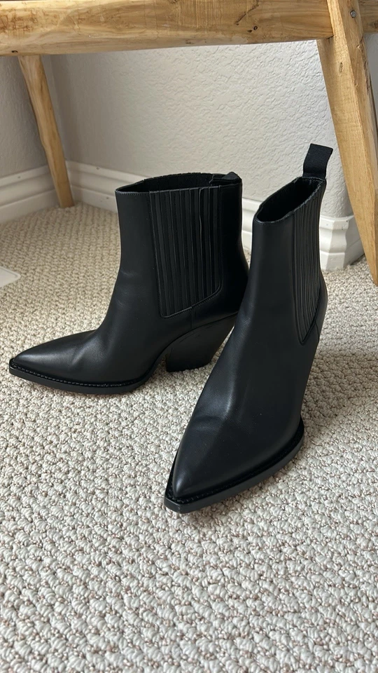 Botines elegantes de cuero negro IRO talla 38 Foto 2 de 4