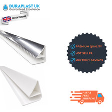 Trims Cladding Wall Panels Bathroom PVC Shower Coving Corner White  Chrome