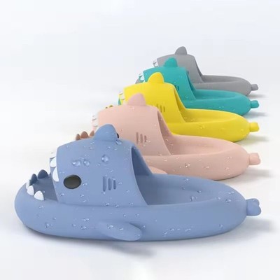 Unisex Shark Slippers Removable Fins EVA Slides Summer Beach Sandals Flip Flops