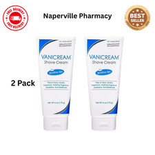 2 Pack Vanicream Shave Cream For Sensitive Skin Non-Lathering Formula 6 Oz 170g