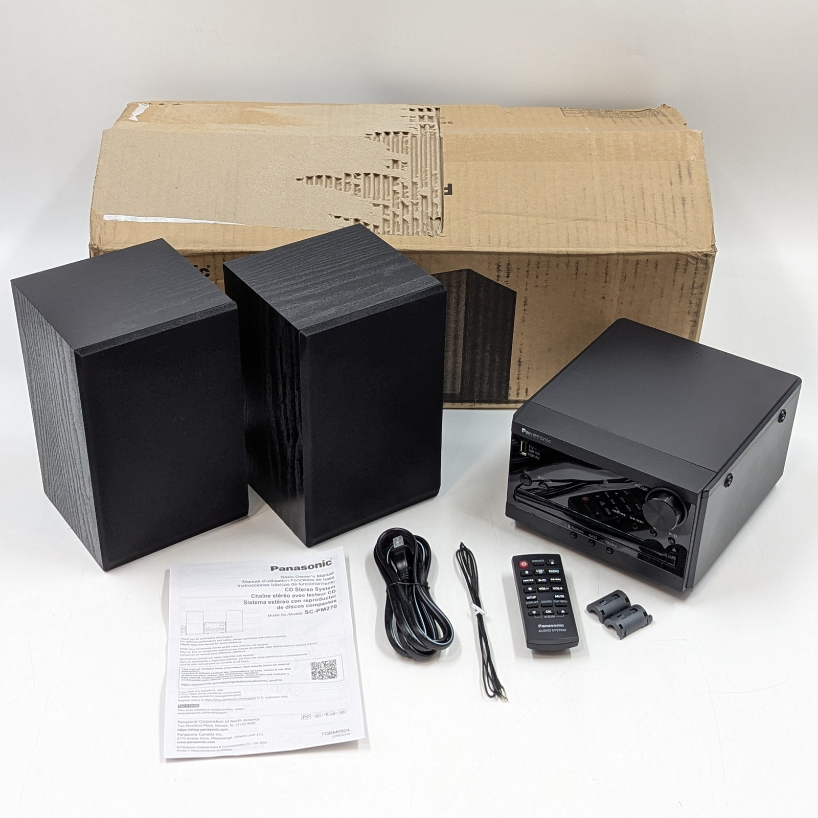 Panasonic Compact Stereo System w/ CD, Bluetooth & FM Radio 
