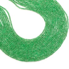 Natural Green Aventurine Faceted Round Beads 2mm 2.5mm 3mm 3.5mm 15 Inch Strand