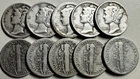 Mercury Dimes 1916-1945 90% Silver [Lot of 10] CHOOSE HOW MANY LOTS OF 10 COINS!