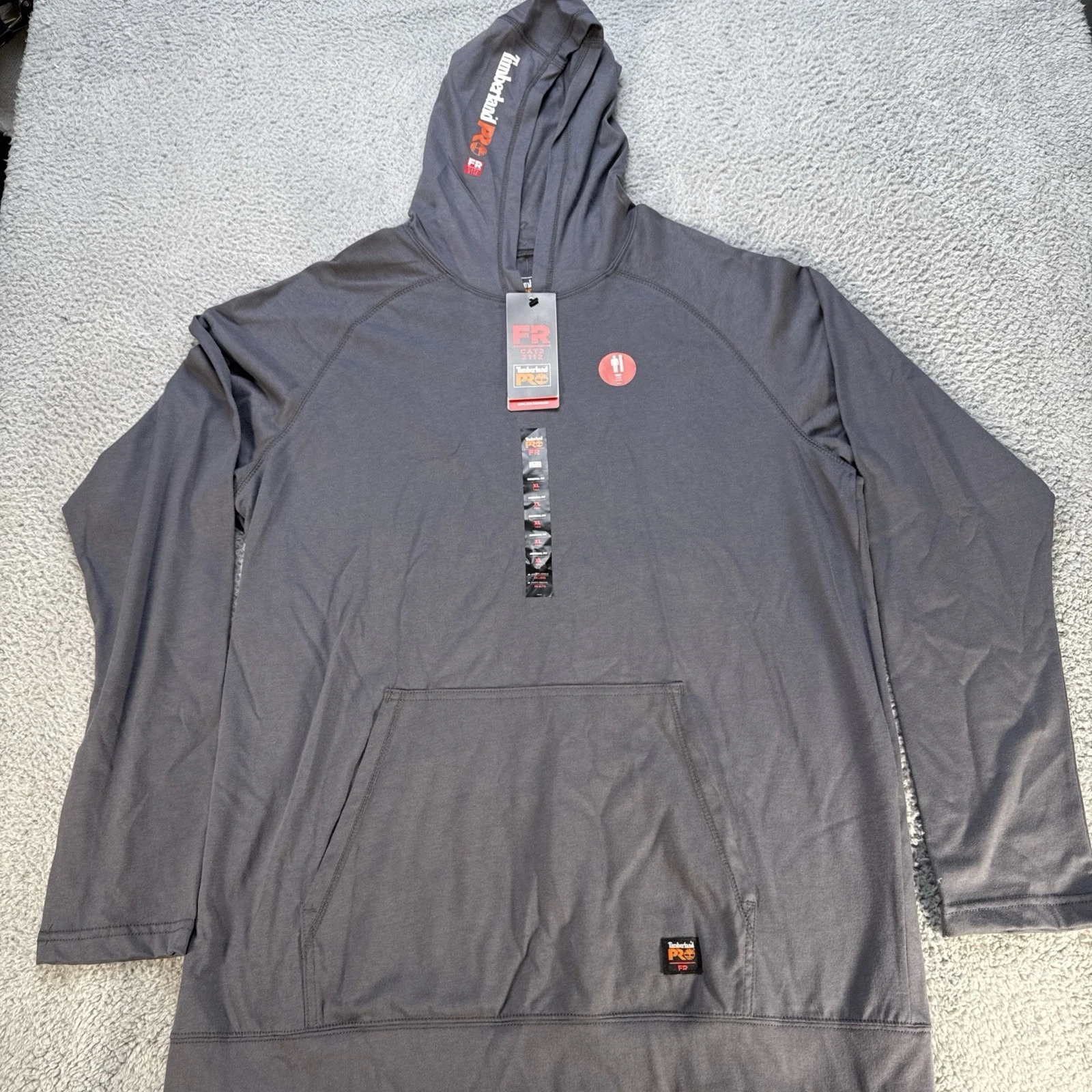 Timberland PRO Hoodie XL Tall XLT Gray FR Flame-Resist Cotton Wicking UPF 50+
Opens in a new window 