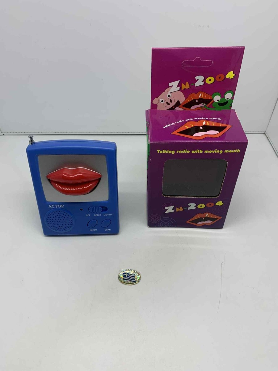 Vintage Talking FM Radio w/ Moving Mouth Lips ZN-2004 RARE NEW