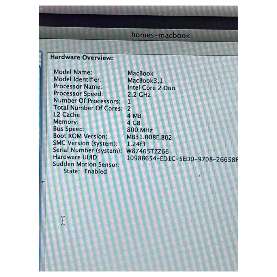 APPLE MacBook Pro 15 A1226 Core 2 Duo 2.2 GHz 4GB RAM 200GB 15.4" Pantalla PIEZAS Foto 3 de 4