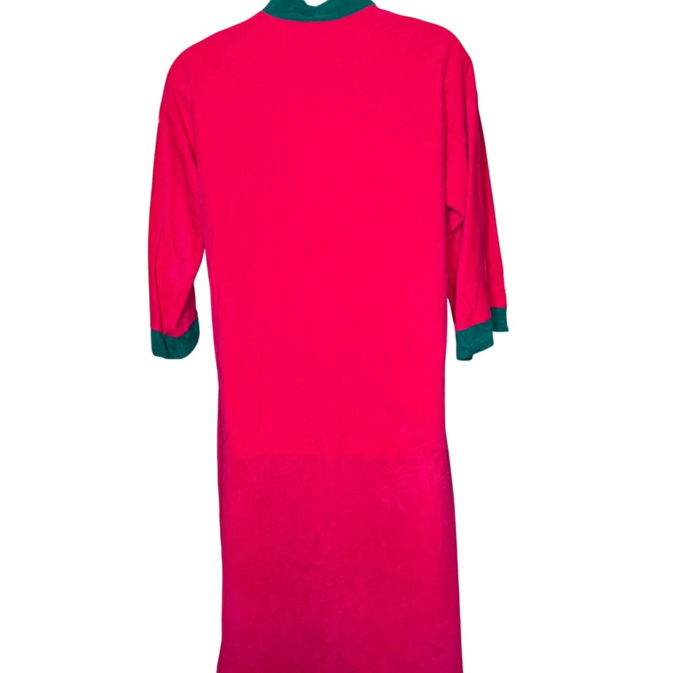 VTG Vanity Fair Womens Furry Robe House Coat Sz M Mod Colorblock Golden Girls - Image 2 of 4