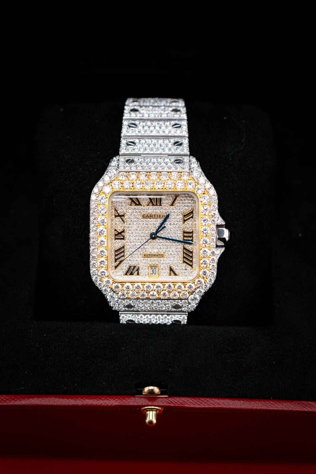 Cartier SANTOS XL Two-Tone Full Bustdown