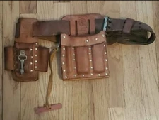 Klein Tools VTG Leather Linesman Belt + 5190 Pouch + 5119 Holster Size Large