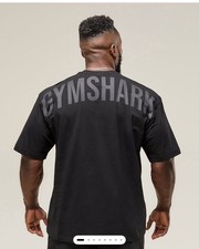 Gymshark Power Shirt Black Oversized Fit Size Medium Brand New