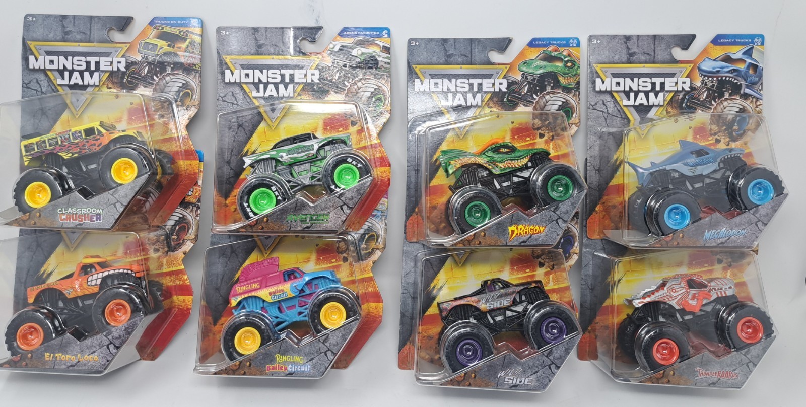 Spinmaster Monster Jam LOT Of 8 Vehicles 2025 1:64 Trucks SERIES 44 NEW
