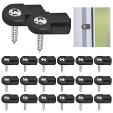 20 PCS PL 7906 Black Flush Window Screen Holder Clips With Screws