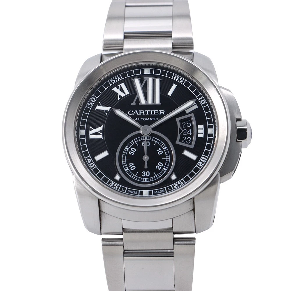 Cartier — CARTIER Calibre de Cartier 42mm Stainless Steel Black Dial W7100016
