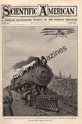 1910 Scientific American June 25-aeroplane-train racing; Pittsburgh water supply