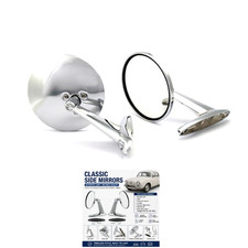 Classic Car Round Side Mirrors Pair Chrome 4-34 Vintage Style Left Right Classic Car Round Side Mirrors Pair Chrome 4-34 Vintage Style Left Right