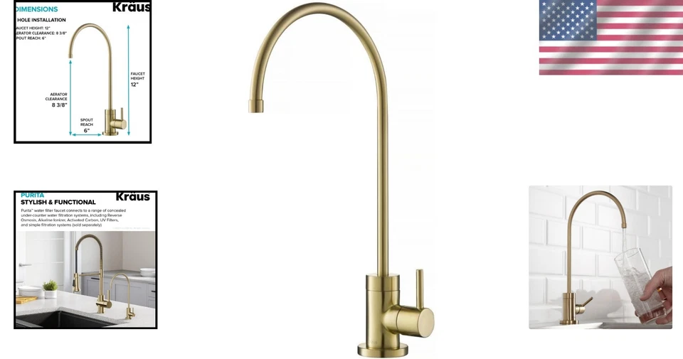 Spot Free Antique Champagne Bronze Filter Faucet - Image 2 of 4